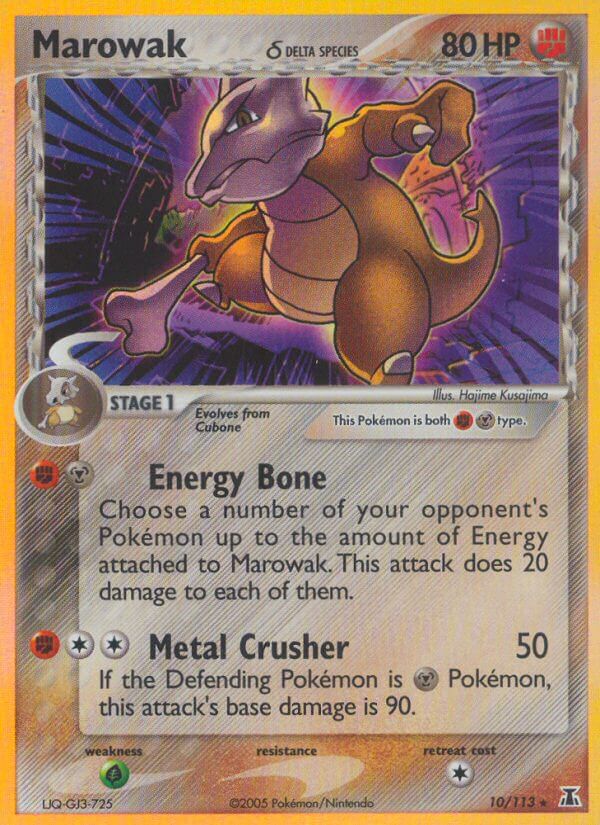 Marowak | Delta Species | EX | 10/113 | New Mint | Rare Holo
