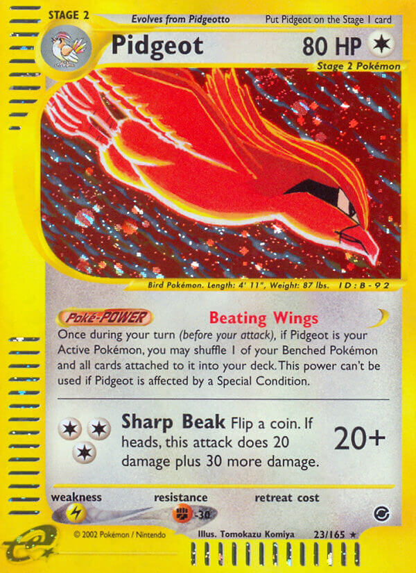 Pidgeot | Expedition | E-Card | 23/165 | New Mint | Rare Holo
