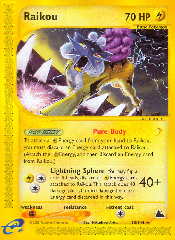 Raikou | Skyridge | E-Card | 28/144 | New Mint | Rare