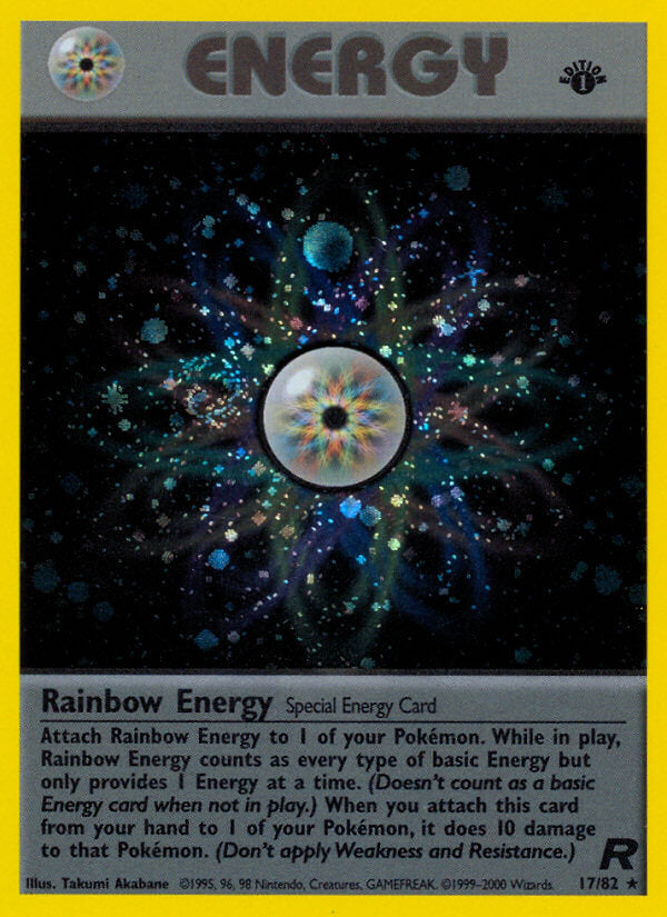 Rainbow Energy | Team Rocket | Classic | 17/82 | New Mint | Rare Holo
