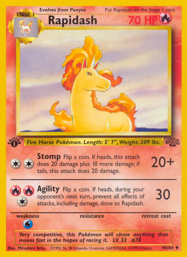Rapidash | Jungle | Classic | 44/64 | New Mint | Uncommon
