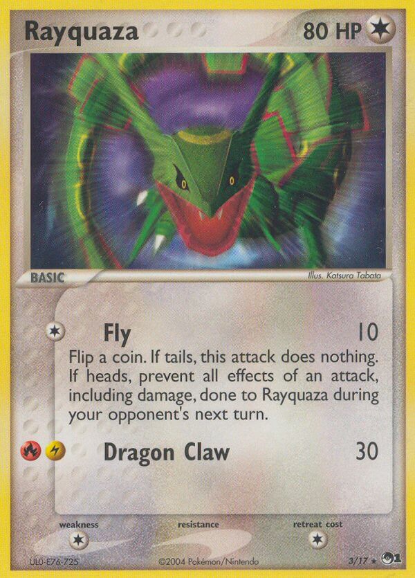 Rayquaza | POP Series 1 | EX | 3/17 | New Mint | Rare
