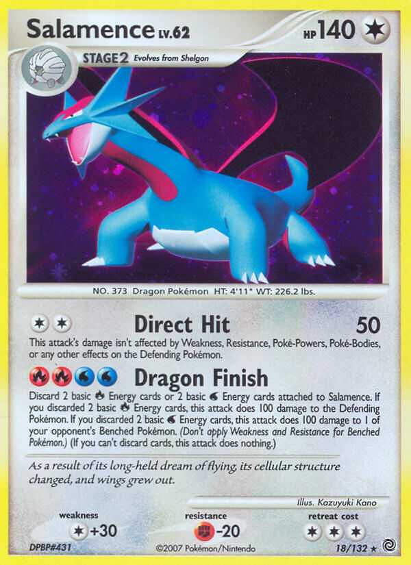 Salamence | Secret Wonders | Diamond & Pearl | 18/132 | New Mint | Rare Holo