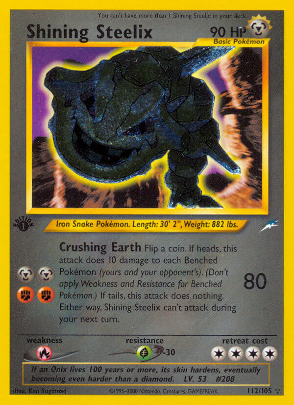 Shining Steelix | Neo Destiny | Neo | 112/105 | New Mint | Rare Shining