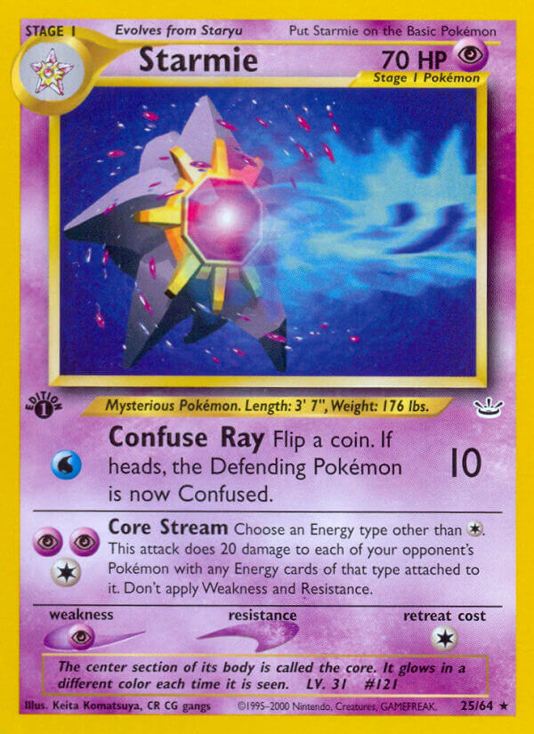 Starmie | Neo Revelation | Neo | 25/64 | New Mint | Rare