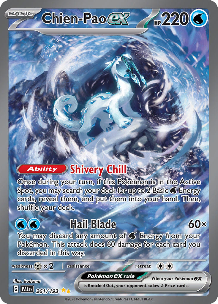 Chien-Pao ex | Paldea Evolved | Scarlet & Violet | 261/193 | New Mint | Special Illustration Rare