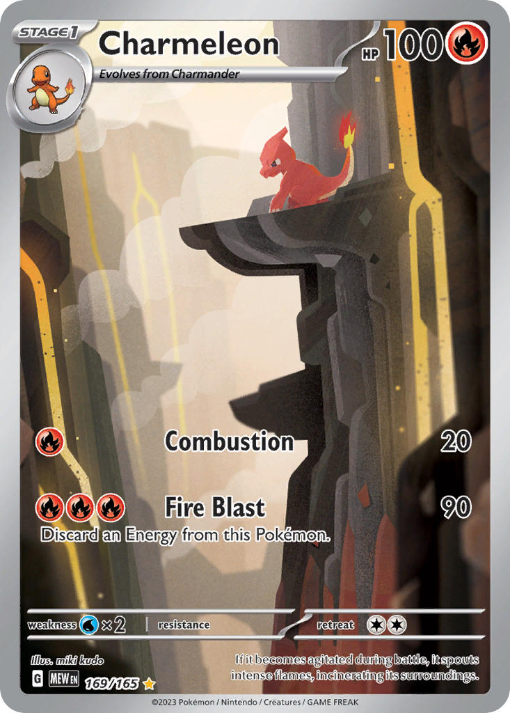 Charmeleon | 151 | Scarlet & Violet | 169/165 | New Mint | Illustration Rare