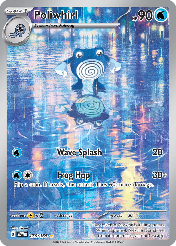 Poliwhirl | 151 | Scarlet & Violet | 176/165 | New Mint | Illustration Rare