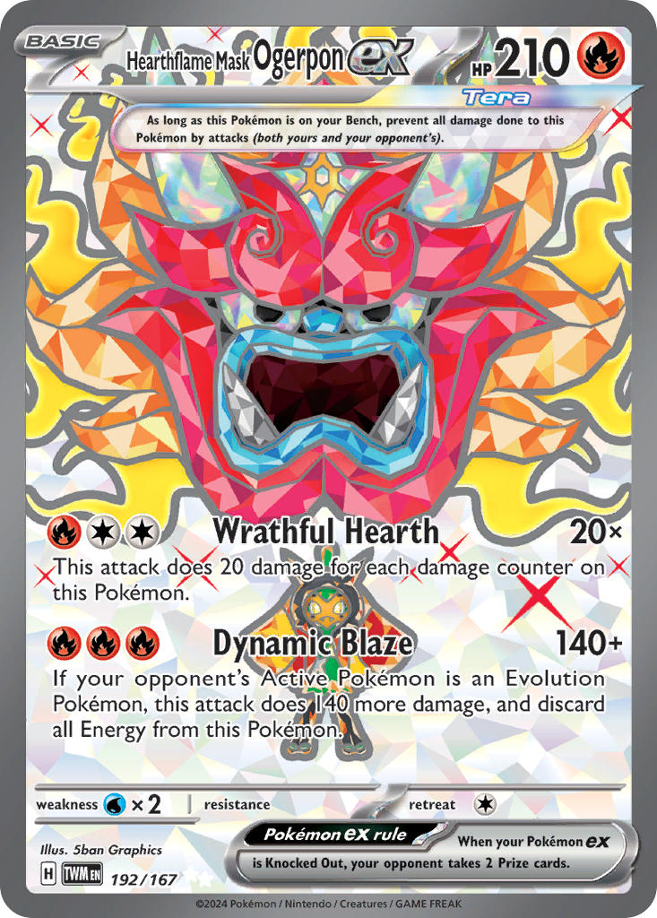 Hearthflame Mask Ogerpon ex | Twilight Masquerade | Scarlet & Violet | 192/167 | New Mint | Ultra Rare
