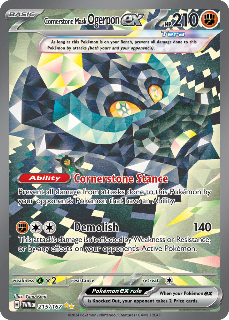 Cornerstone Mask Ogerpon ex | Twilight Masquerade | Scarlet & Violet | 215/167 | New Mint | Special Illustration Rare