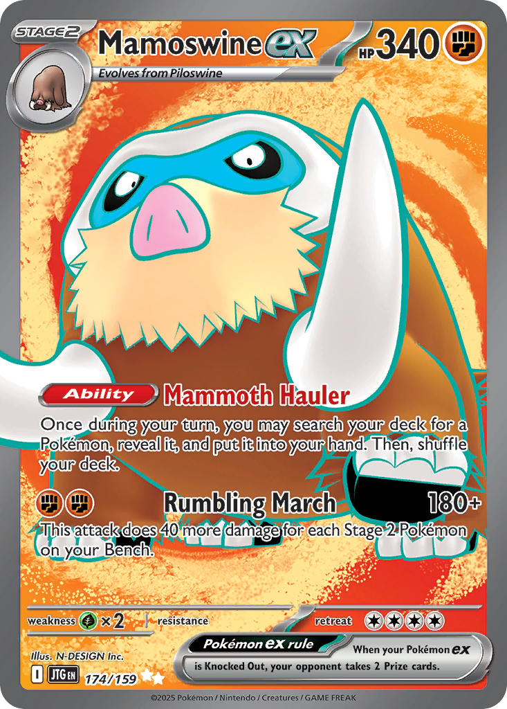 Mamoswine ex | Journey Together | Scarlet & Violet | 174/159 | New Mint | Ultra Rare