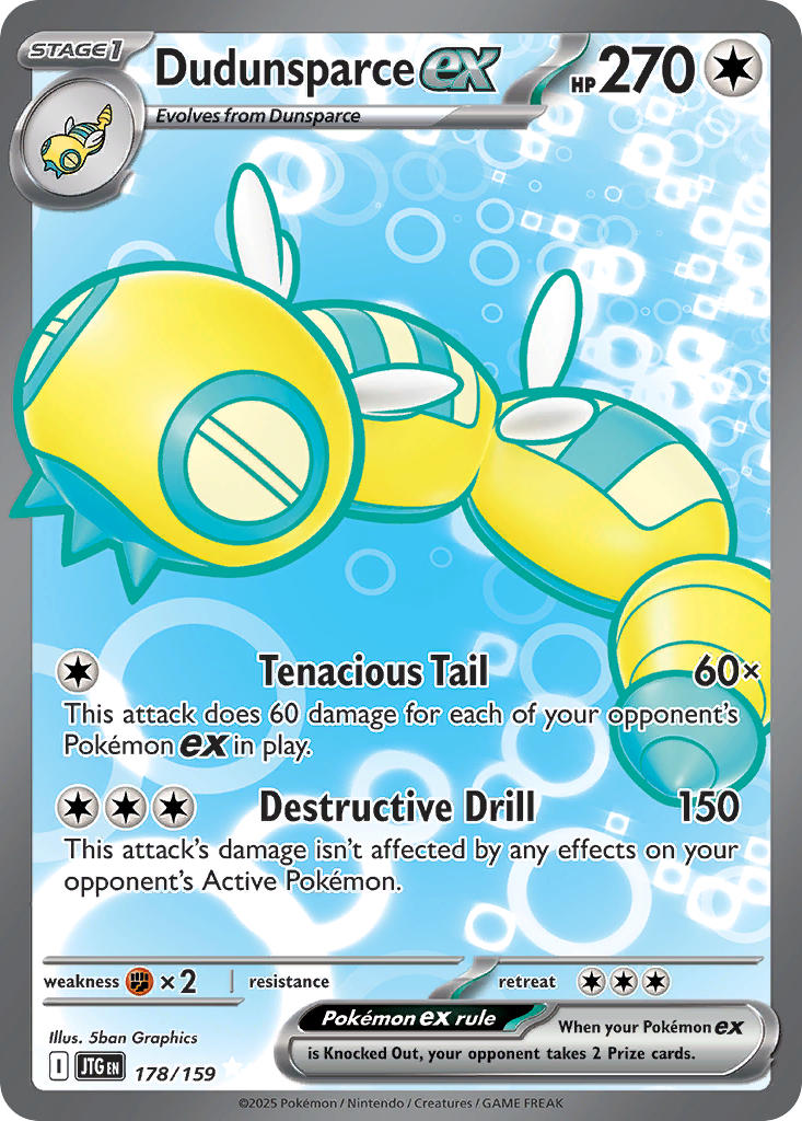 Dudunsparce ex | Journey Together | Scarlet & Violet | 178/159 | New Mint | Ultra Rare