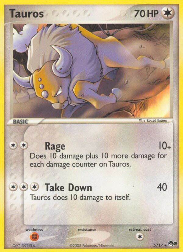 Tauros | POP Series 2 | EX | 5/17 | New Mint | Rare