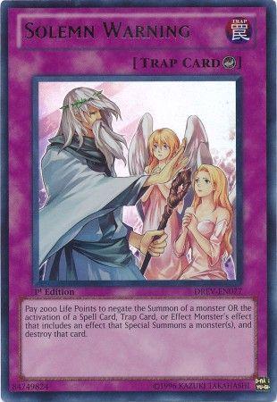 Solemn Warning | Duelist Revolution | DREV-EN077 | Ultra Rare | 1st
