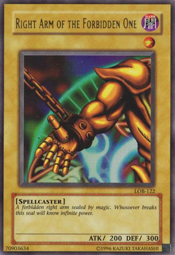 Right Arm of the Forbidden One | Legend of Blue Eyes White Dragon | LOB-122 | Ultra Rare