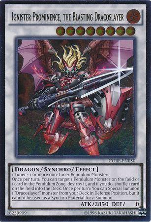 Ignister Prominence, the Blasting Dracoslayer | Clash of Rebellions | CORE-EN050 | Ultimate Rare