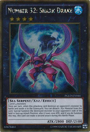 Number 32: Shark Drake | Premium Gold | PGLD-EN044 | Gold Rare
