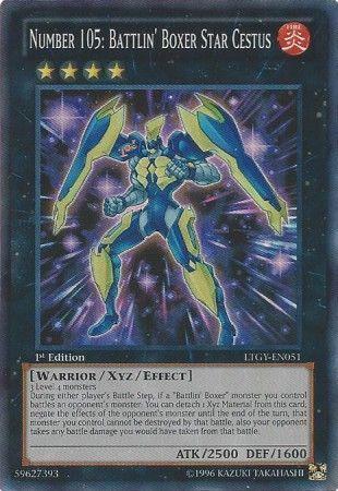 Number 105: Battlin' Boxer Star Cestus | Lord of the Tachyon Galaxy | LTGY-EN051 | Super Rare | 1st