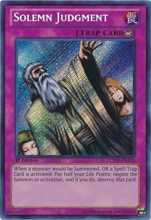 Solemn Judgment | Legendary Collection 3: Yugi's World Mega Pack | LCYW-EN152 | Secret Rare | 1st