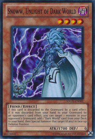 Snoww, Unlight of Dark World | Gates of the Underworld Structure Deck | SDGU-EN002 | Super Rare