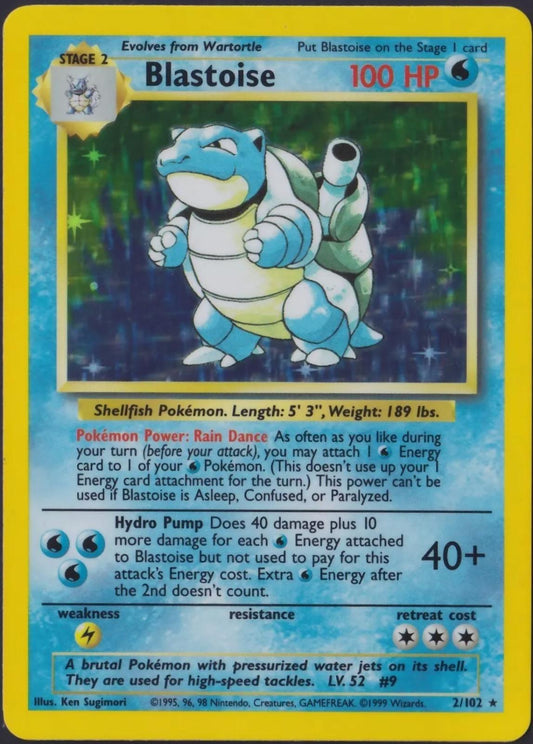 Blastoise | Base Set | Classic | 2/102 | New Mint | Rare Holo