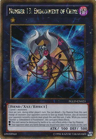 Number 13: Embodiment of Crime | Premium Gold | PGLD-EN023 | Gold Secret Rare