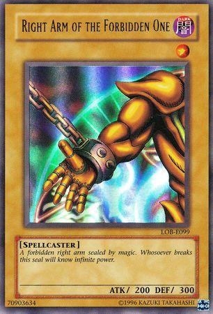 Right Arm Of The Forbidden One | Legend of Blue Eyes White Dragon | LOB-E099 | none