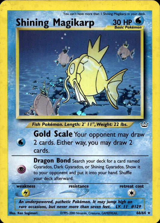 Shining Magikarp | Neo Revelation | Neo | 66/64 | New Mint | Rare Shining