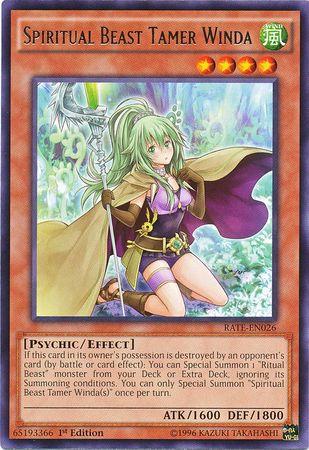 Spiritual Beast Tamer Winda | Raging Tempest | RATE-EN026 | Rare | 1st