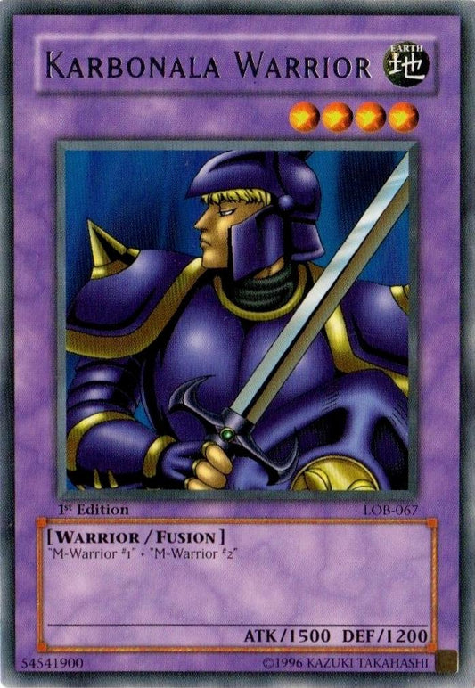 Karbonala Warrior | Legend of Blue Eyes White Dragon | LOB-067 | Rare | 1st