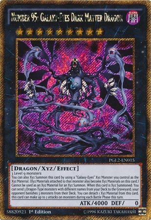 Number 95: Galaxy-Eyes Dark Matter Dragon | Premium Gold: Return of the Bling | PGL2-EN015 | Gold Secret Rare | 1st