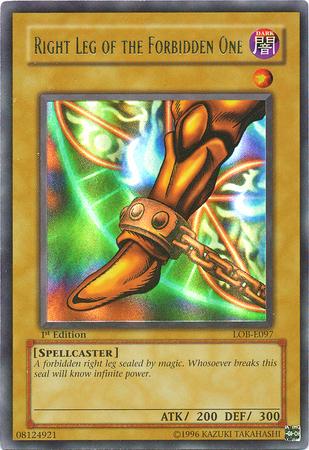Right Leg Of The Forbidden One | Legend of Blue Eyes White Dragon | LOB-E097 | none | 1st