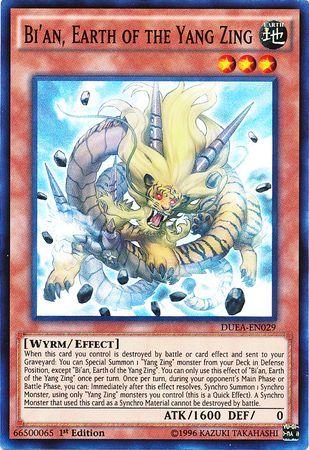 Bi'an, Earth of the Yang Zing | Duelist Alliance | DUEA-EN029 | Super Rare | 1st