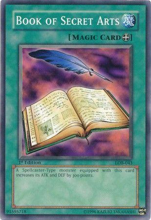 Book of Secret Arts | Legend of Blue Eyes White Dragon | LOB-043 | Short Print | 1st