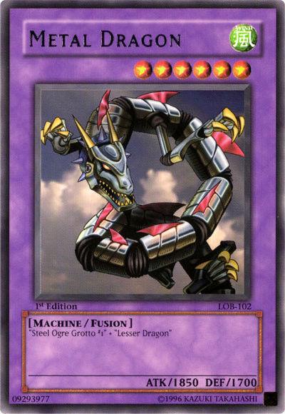 Metal Dragon | Legend of Blue Eyes White Dragon | LOB-102 | Rare | 1st