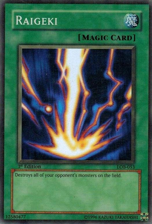 Raigeki | Legend of Blue Eyes White Dragon | LOB-053 | Super Rare | 1st