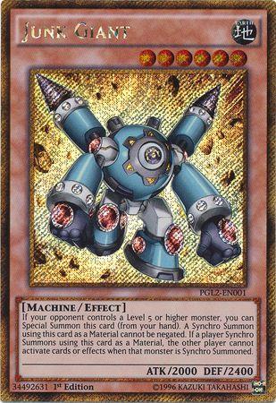 Junk Giant | Premium Gold: Return of the Bling | PGL2-EN001 | Gold Secret Rare | 1st