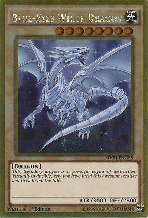 Blue-Eyes White Dragon | Yu-Gi-Oh! The Dark Side of Dimensions Movie Pack | MVP1-ENG55 | Gold Rare | 1st