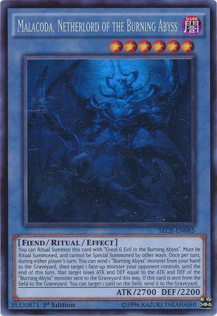 Malacoda, Netherlord of the Burning Abyss | Secrets of Eternity | SECE-EN085 | Ghost Rare | 1st
