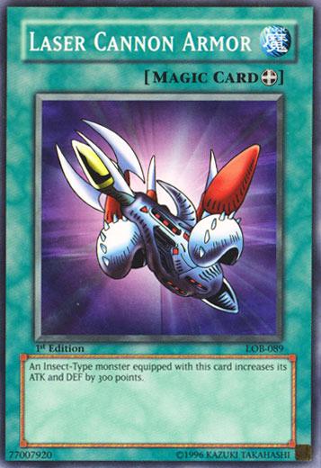 Laser Cannon Armor | Legend of Blue Eyes White Dragon | LOB-089 | Short Print | 1st