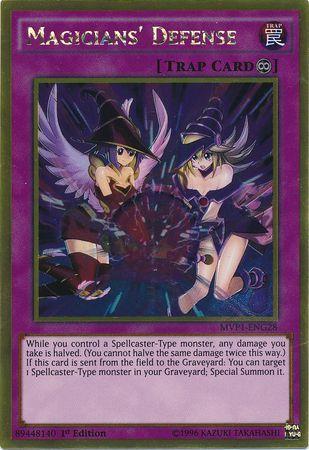 Magicians' Defense | Yu-Gi-Oh! The Dark Side of Dimensions Movie Pack | MVP1-ENG28 | Gold Rare | 1st