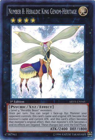 Number 8: Heraldic King Genom-Heritage | Abyss Rising | ABYR-EN045 | Super Rare | 1st