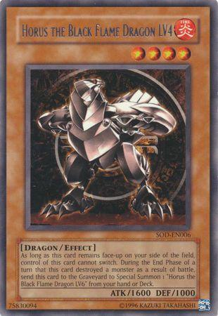 Horus the Black Flame Dragon LV4 | Soul of the Duelist | SOD-EN006 | Rare Ultimate Rare