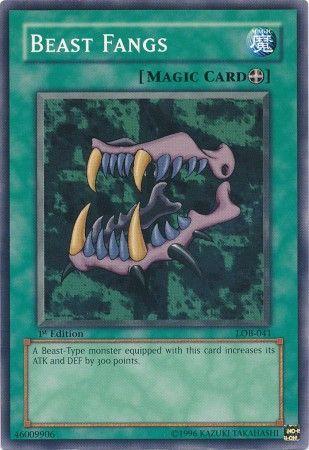 Beast Fangs | Legend of Blue Eyes White Dragon | LOB-041 | Short Print | 1st
