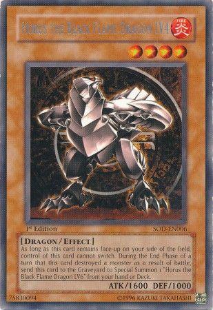 Horus the Black Flame Dragon LV4 | Soul of the Duelist | SOD-EN006 | Rare Ultimate Rare | 1st