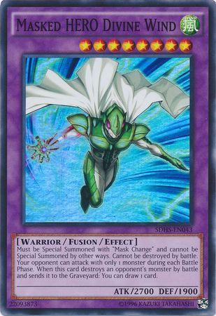 Masked HERO Divine Wind | HERO Strike Structure Deck | SDHS-EN043 | Super Rare