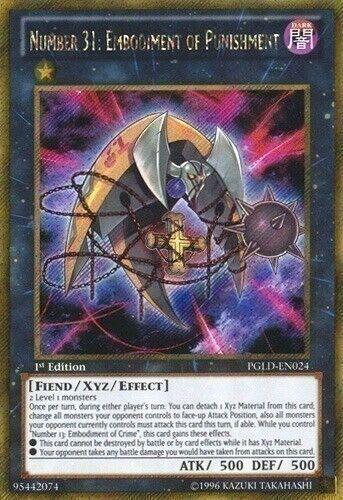 Number 31: Embodiment of Punishment | Premium Gold | PGLD-EN024 | Gold Secret Rare | 1st