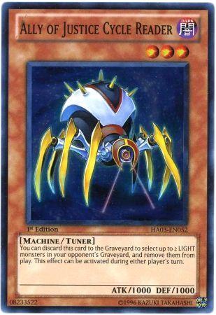 Ally of Justice Cycle Reader | Hidden Arsenal 3 | HA03-EN052 | Super Rare | 1st