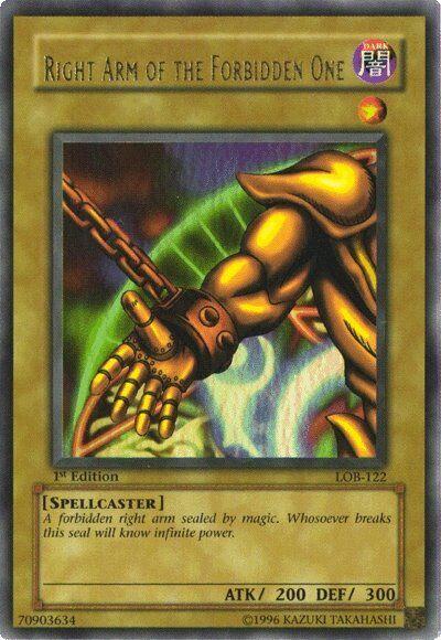 Right Arm of the Forbidden One | Legend of Blue Eyes White Dragon | LOB-122 | Ultra Rare | 1st