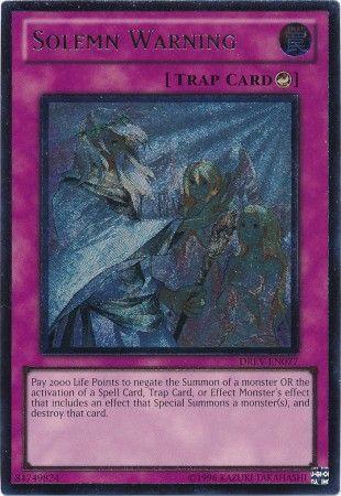 Solemn Warning | Duelist Revolution | DREV-EN077 | Ultimate Rare